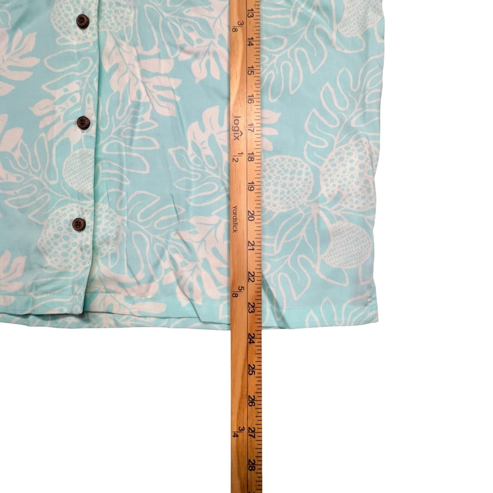 Patagonia Pataloha Shirt 12 Bend Blue Hawaiian Ulu Print Tencel Button Up Travel - Picture 3 of 12